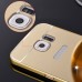 Samsung Galaxy S6 Edge Plus - Shiny Mirror 2 in 1 Aluminium Bumper Protective Phone Cover Case - Gold